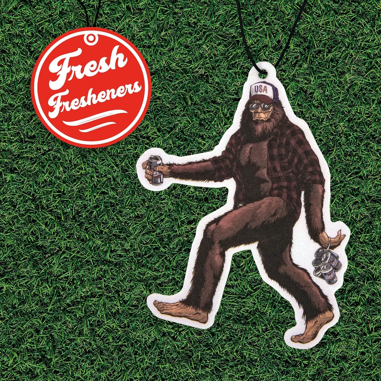 Sasquatch Car Air Freshener, Car Air Fresheners Scented with Essential Oils by (3 Pack)