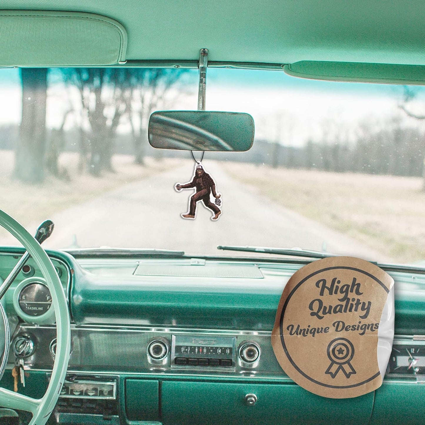 Sasquatch Car Air Freshener, Car Air Fresheners Scented with Essential Oils by (3 Pack)
