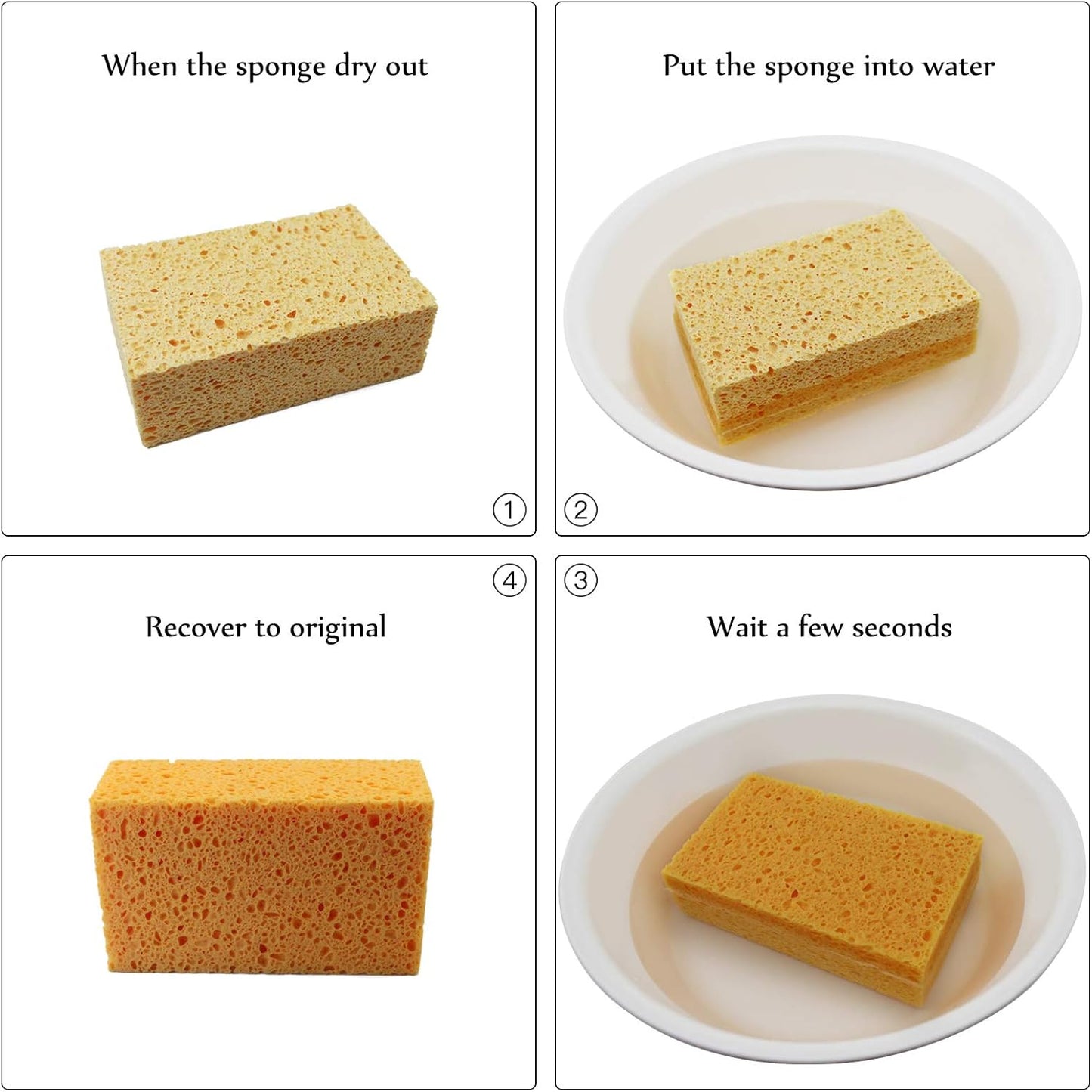 1 PCS X JK SP-T50 Large Sponge, Cleaning Sponges, Boat Bail Sponge, Handy Sponges, Cellulose Sponges, Natural Sponges, Commercial Sponges, Car Washing Sponge, Eco Friendly Sponge (6.5" X 4.0" X 2.0")