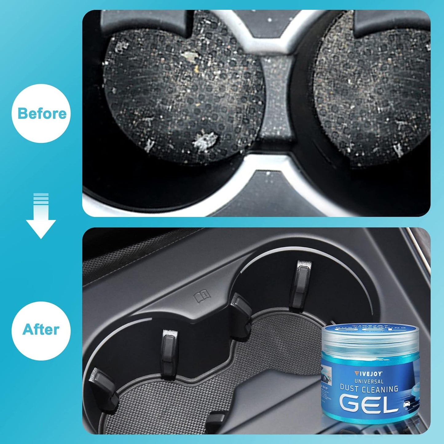Universal Car Cleaning Gel Detailing Putty, Car Goop Cleaner Car Interior Cleaner Putty for Home, Office, Keyboard, Computer Blue, 4Pack 22.4Oz