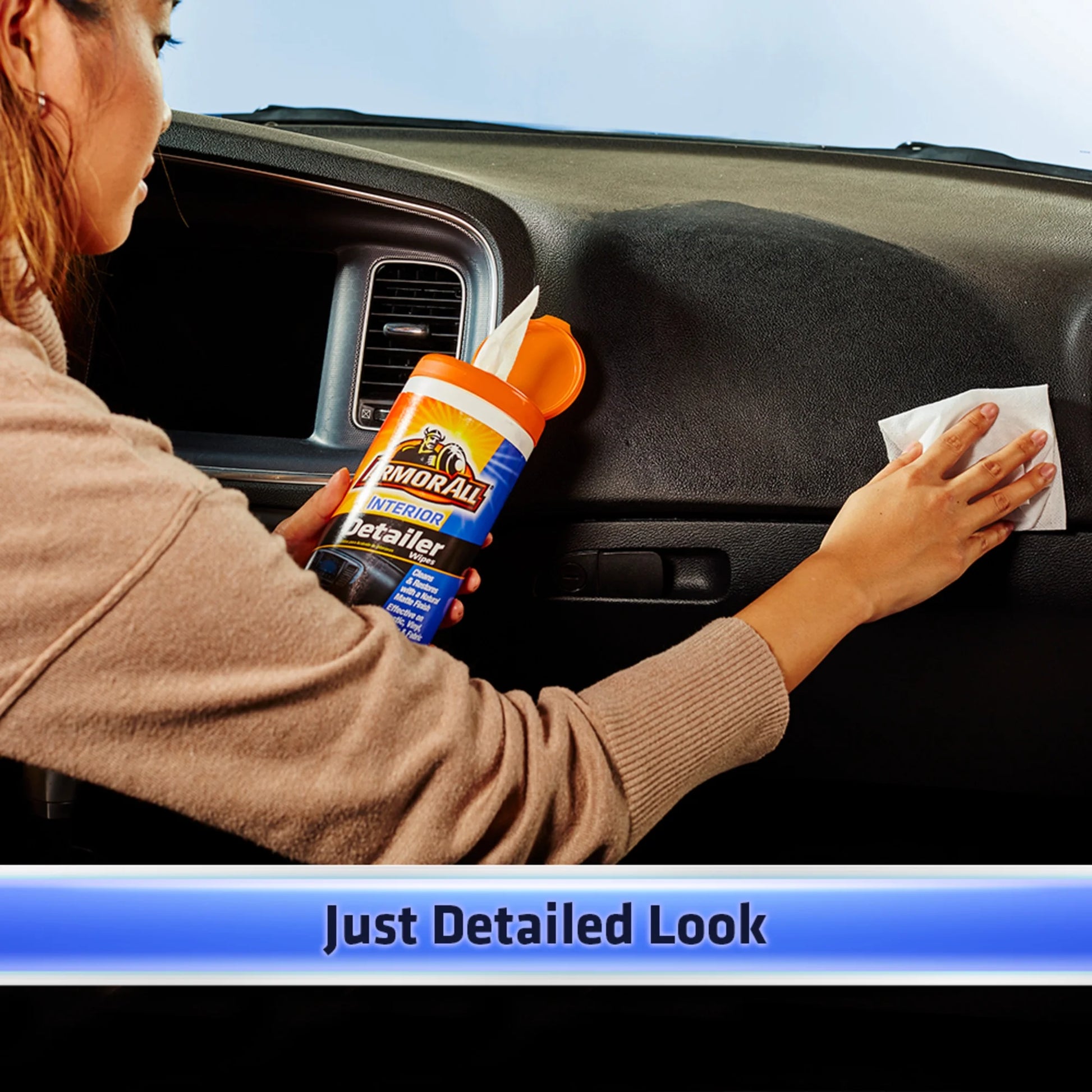 Natural Finish Interior Detailer Car Wipes (25 Count)