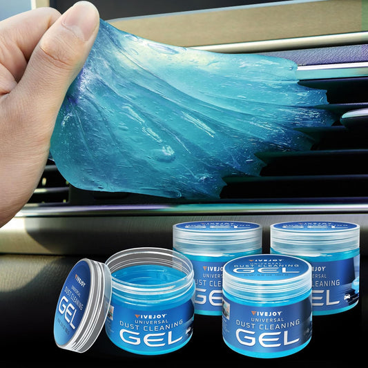 Universal Car Cleaning Gel Detailing Putty, Car Goop Cleaner Car Interior Cleaner Putty for Home, Office, Keyboard, Computer Blue, 4Pack 22.4Oz