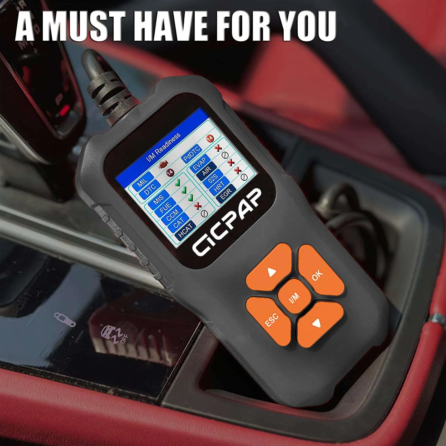 Car OBD2 Scanner Code Reader, Engine Fault Car Diagnostic Tool for Quick Error Code Detection, Enhanced Diagnostic Scan Tool with Code Reading Function - Elite Edition