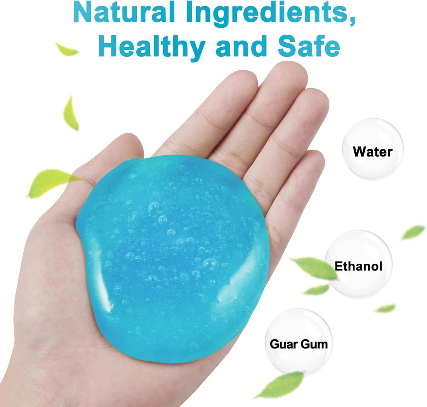 Universal Car Cleaning Gel Detailing Putty, Car Goop Cleaner Car Interior Cleaner Putty for Home, Office, Keyboard, Computer Blue, 4Pack 22.4Oz