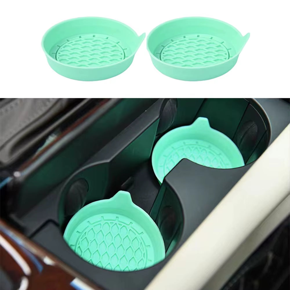 2/4Pcs Car Cup Holder Coaster Silicone Cup Holder Insert Universal Non-Slip Cup Holders Car Accessories Interior Silent Cup Pad