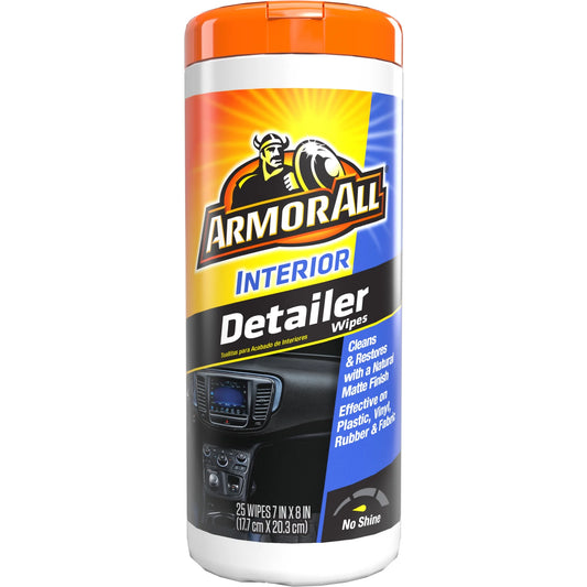 Natural Finish Interior Detailer Car Wipes (25 Count)